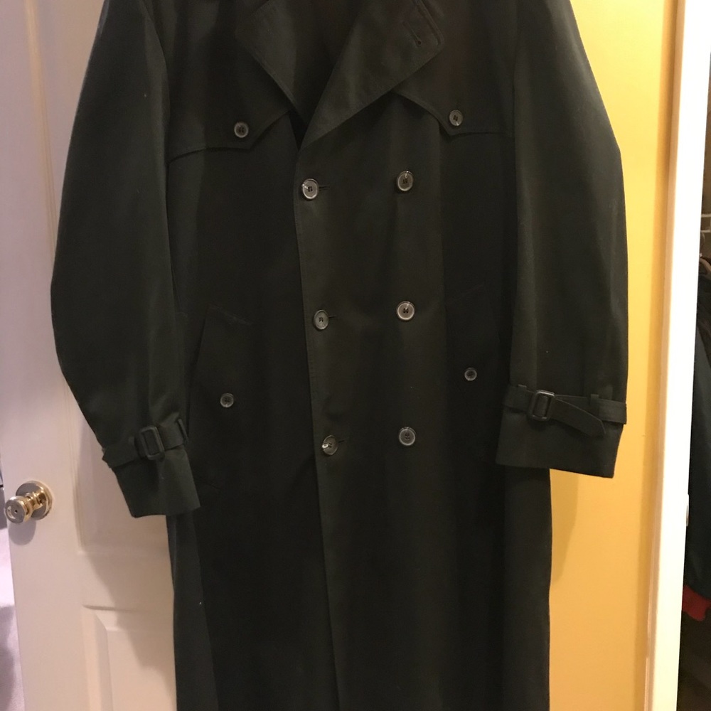 Men’s black trench coat